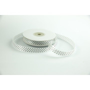 Satin Polka dot Ribbon width 12 mm WHITE