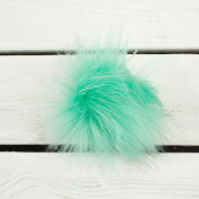 Eco fur pompom 9 cm -  mint