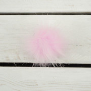 Eco fur pompom 6 cm - muted pink