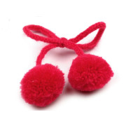 Pompons on a string Fuchsia