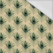 PEACOCK FEATHERS pat. 2 (SAFARI) - Waterproof woven fabric