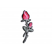  Iron-on Patch embroided little rose - pink