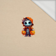 Skeleton and pumpkin cute halloween wz.8  - panel (60cm x 50cm) dzianina pętelkowa