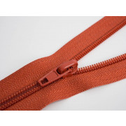 Nylon Zipper (coil) 5mm open-end 55 cm Brick red