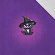 Black cat cute halloween wz6 - panel (60cm x 50cm) Cotton woven fabric