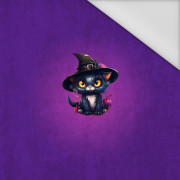 Black cat cute halloween wz6 - panel (60cm x 50cm) tkanina wodoodporna