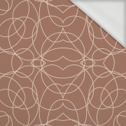 Geometric /Mocha Mousse - looped knit fabric