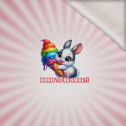 CUTE ANIMALS wz.13 - panel (60cm x 50cm) brushed knitwear with elastane ITY