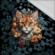 ANIMALS MANDALA wz.12 (cat) - panel (75cm x 80cm) Thermo lycra