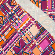 AZTEC MIX / pink - Viscose jersey with elastane