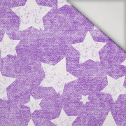 WHITE STARS / vinage look jeans (purple) - lycra 300g