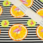 ZESTY FLAMINGOS - Viscose jersey WE210