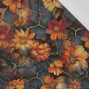 DENIM FLOWERS wz.2 - Cotton woven fabric