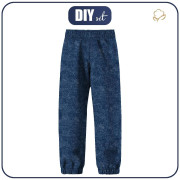 CHILDREN'S SOFTSHELL TROUSERS (YETI) - ACID WASH / dark blue (86/92)