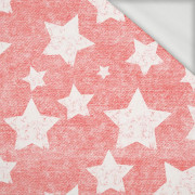 WHITE STARS / vinage look jeans (red) - looped knit fabric