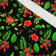MINI RED GARDEN (PARADISE GARDEN)  - looped knit fabric
