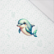 DOLPHIN (SEA ANIMALS PAT. 2) - PANEL (60cm x 50cm) SINGLE JERSEY