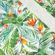 PARADISE JUNGLE / white - single jersey with elastane 