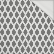 CHAINS (GREY) / white- looped knit fabric