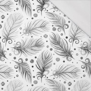 GREY FEATHERS (GREY) / white - single jersey with elastane 