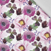 FLOWERS AND CLOVER (IN THE MEADOW) - Cotton woven fabric