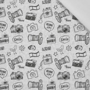 PHOTOGRAPHER (HOBBIES AND JOBS) - grey / acid -  Cotton woven fabric