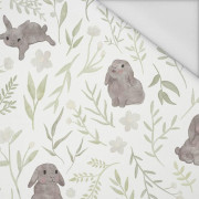 GREY BUNNIES pat. 1 (PASTEL BUNNIES) - Waterproof woven fabric