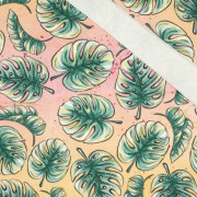 TROPICAL MONSTERAS - looped knit fabric