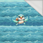 TURTLE (SEA ANIMALS pat. 1) - panel (60cm x 50cm) looped knit