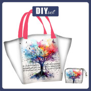 XL bag with in-bag pouch 2 in 1 - WATERCOLOR MUSIC pat.1 - sewing set
