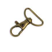 Metal snap hook 25 mm fish - brass