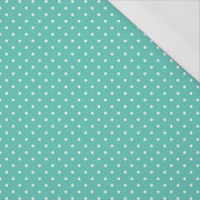 100cm WHITE DOTSIES / mint - single jersey with elastane 