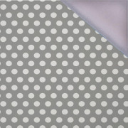 WHITE DOTS / grey - softshell