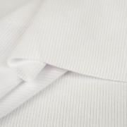 D-01 WHITE - Ribbed knit fabric
