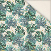 50cm MONSTERA pat. 4 - Linen with viscose
