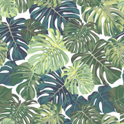 MONSTERA 2.0 / pastel - Cotton woven fabric