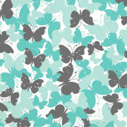 BUTTERFLIES / aqua - Viscose jersey WE210
