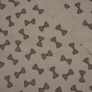 BOW TIE / beige - cotton muslin