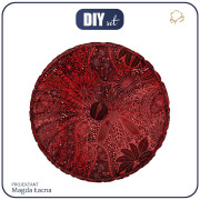 DECORATIVE CUSHION - RED LACE - sewing set