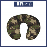 NECK PILLOW - CAMOUFLAGE OLIVE - sewing set