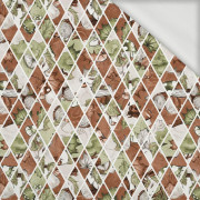 FOREST DIAMONDS pat. 1  - looped knit fabric