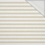 STRIPES 1x1 - acid white/ acid beige - looped knit fabric