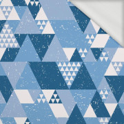 TRIANGLES / classic blue - looped knit 