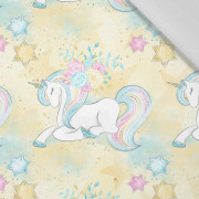 UNICORNS AND FLOWERS pat. 1 (WONDERLAND) - Cotton woven fabric