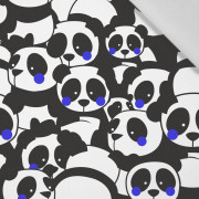 PANDAS / classic blue - Cotton woven fabric