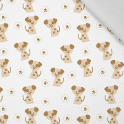 50cm PIEBALD DOGS (ANIMAL GARDEN) - Cotton woven fabric