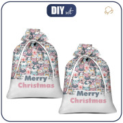 Gift pouches - WINTER CATS PAT. 2 - sewing set - SMALL