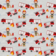 FIRE BRIGADE / fire - Cotton woven fabric