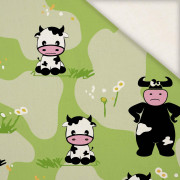 COWS ON GREEN - Linen 100%