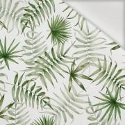 TROPICAL LEAVES pat. 3 / white (JUNGLE) - viskose batiste